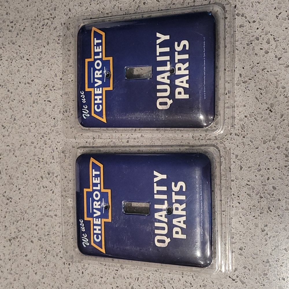 2 Chevrolet Light Switch Plate Cover Genuine Parts Vintage Style